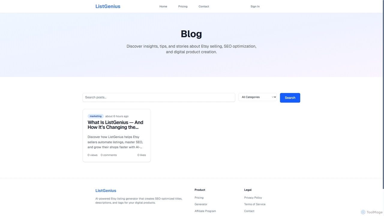 ListGenius - AI Etsy Listing Expert for ListGenius