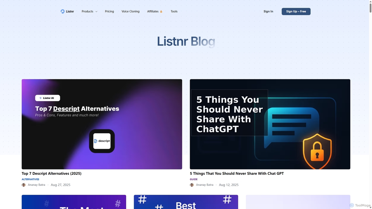 Listnr AI | Blogs for Listnr