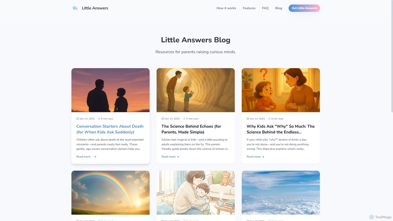 Blog | Little Answers for Little Answers
