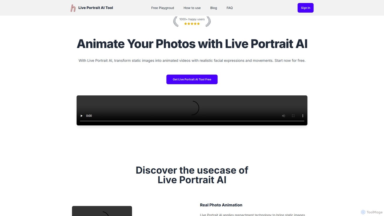 Live Portrait AI Tool