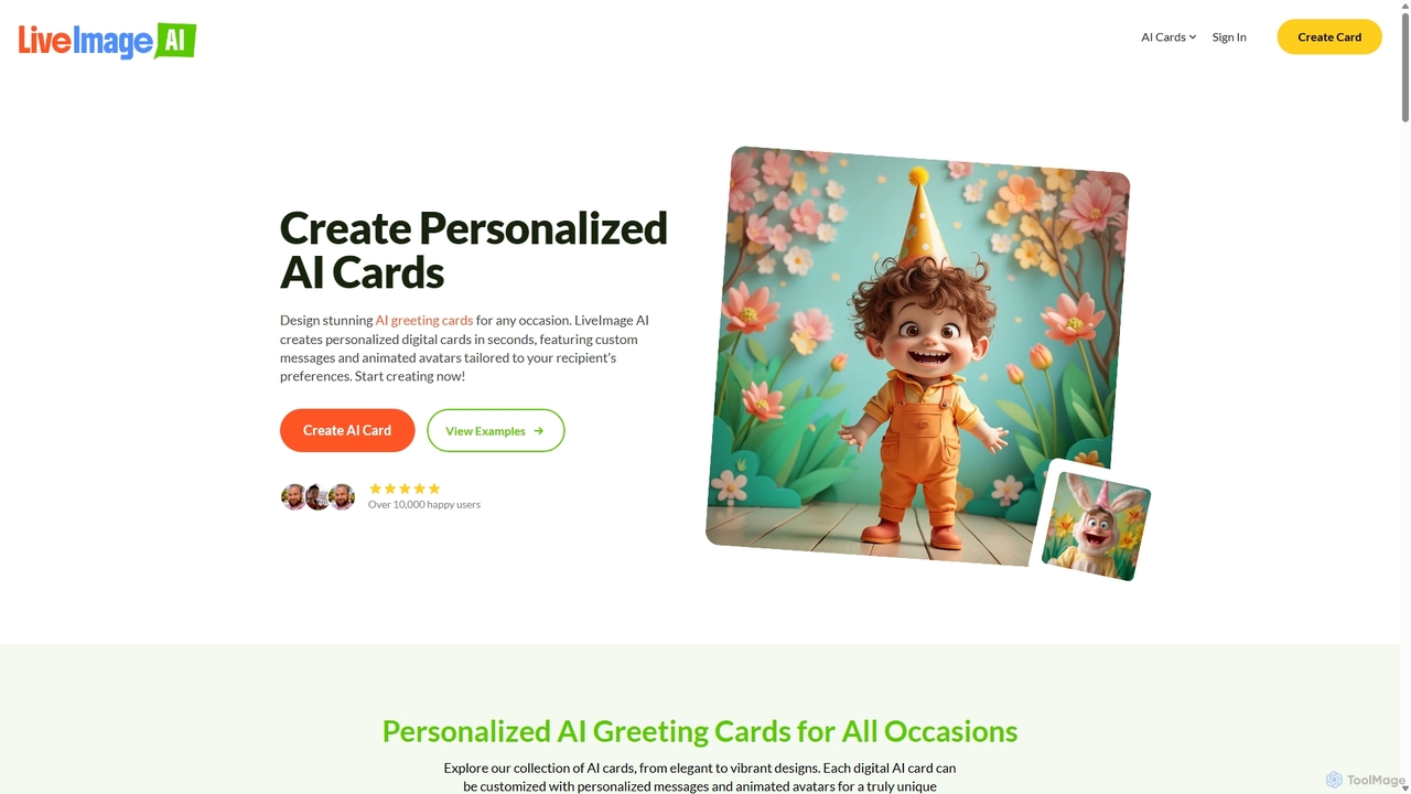 AI Cards & Personalized Greetings | LiveImage AI for LiveImage
