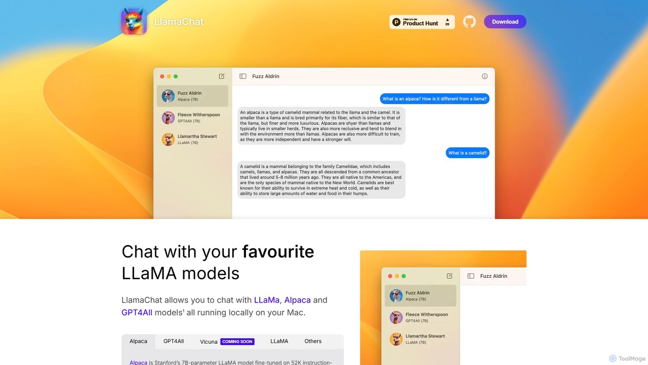 preview for LlamaChat