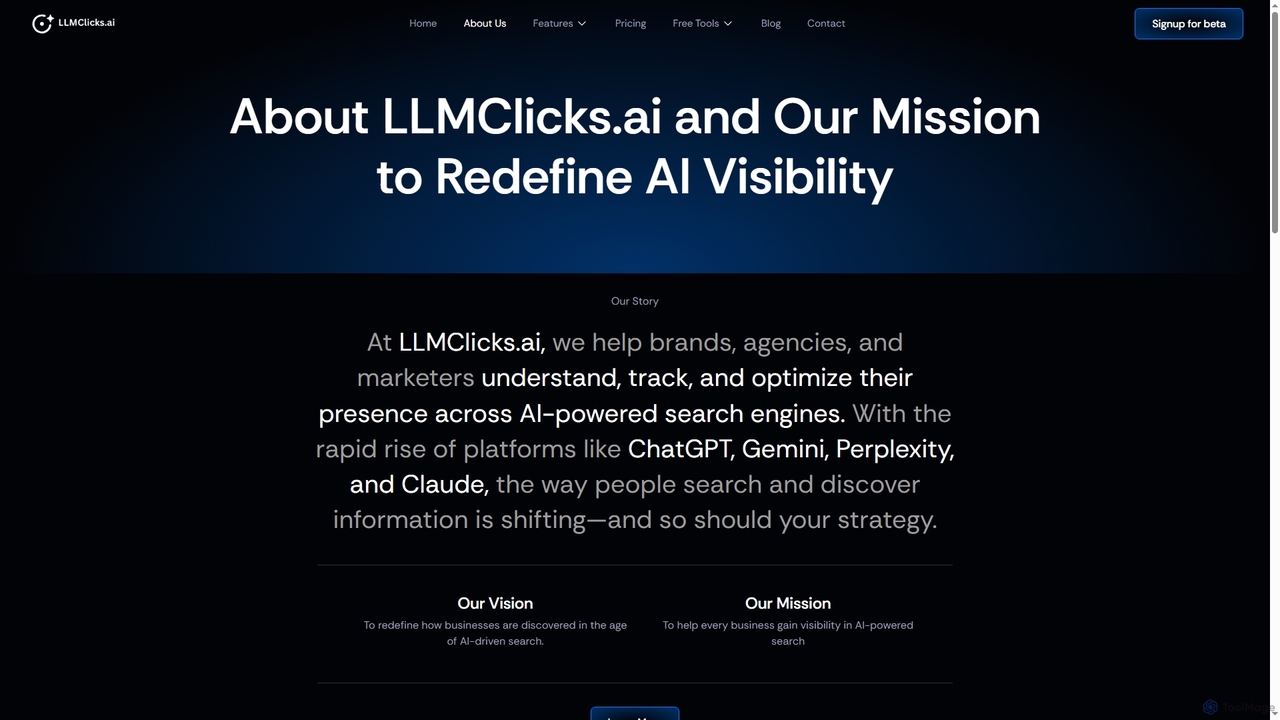 About LLMClicks.ai | Our Mission to Improve AI Visibility for Llmclicks
