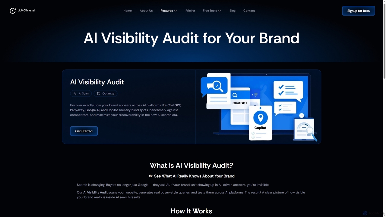 AI Visibility Audit | See How AI Views Your Brand for Llmclicks
