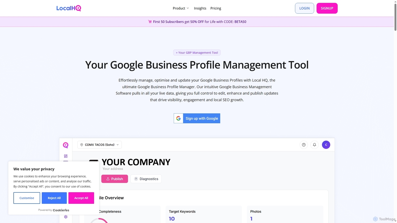Google Business Profile Management Software - LocalHQ for LocalHQ