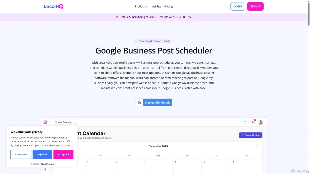 Google My Business Post Scheduler & Auto Posting Tool - LocalHQ for LocalHQ