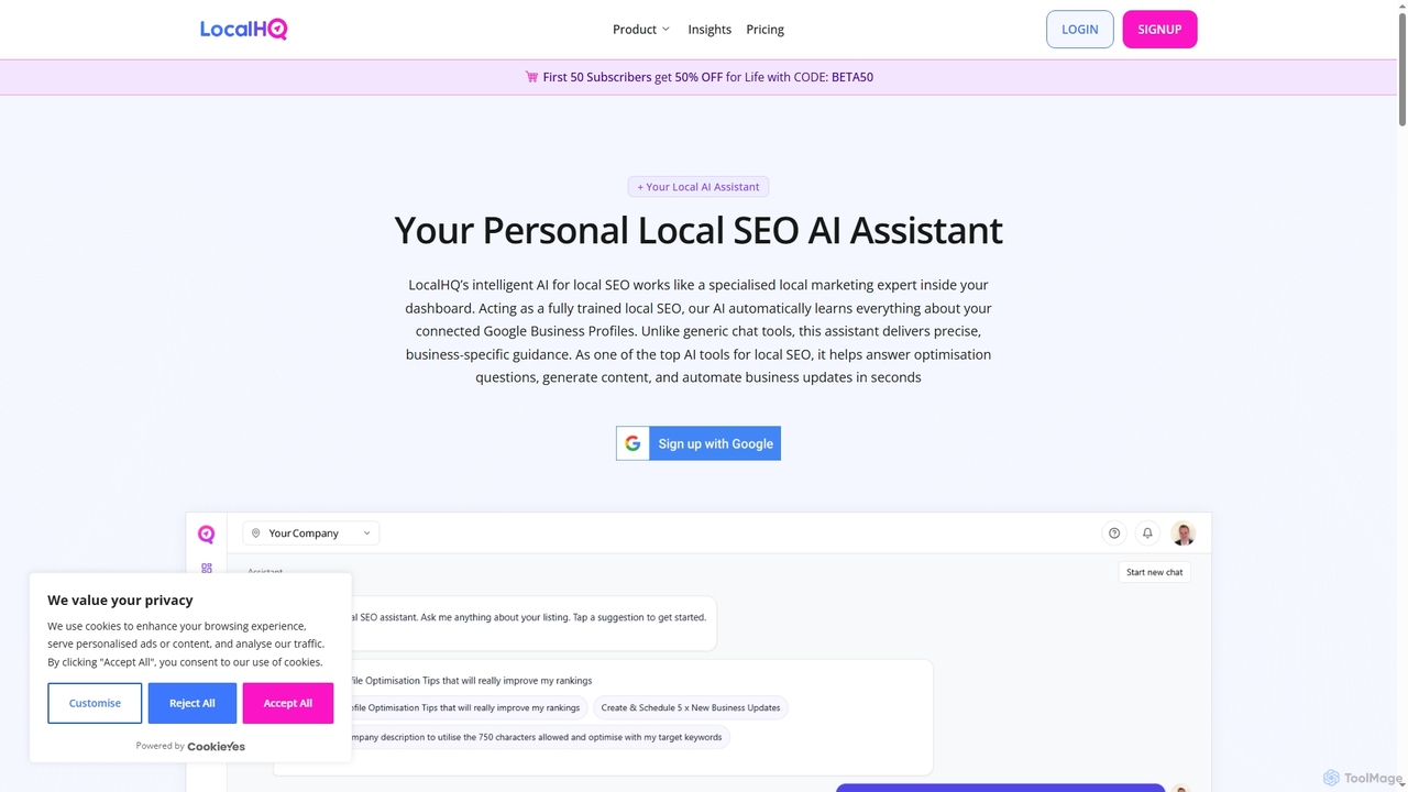 AI for Local SEO & Google Business Profile Optimisation - LocalHQ for LocalHQ