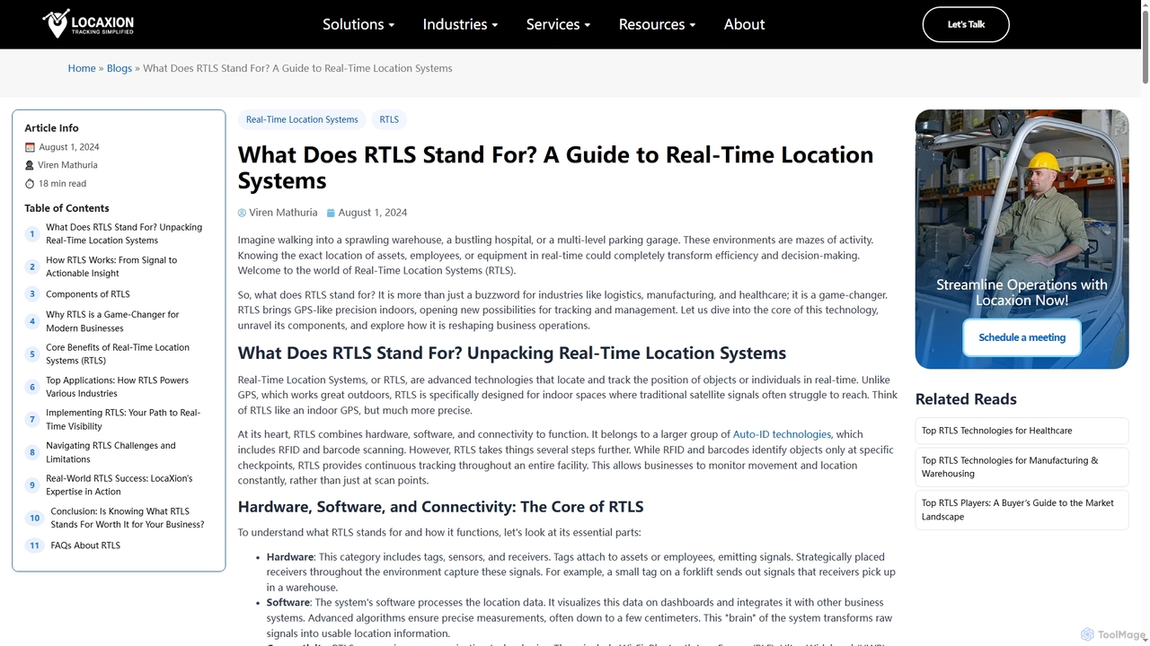 What Does RTLS Stand For? A Full Guide for Locaxion