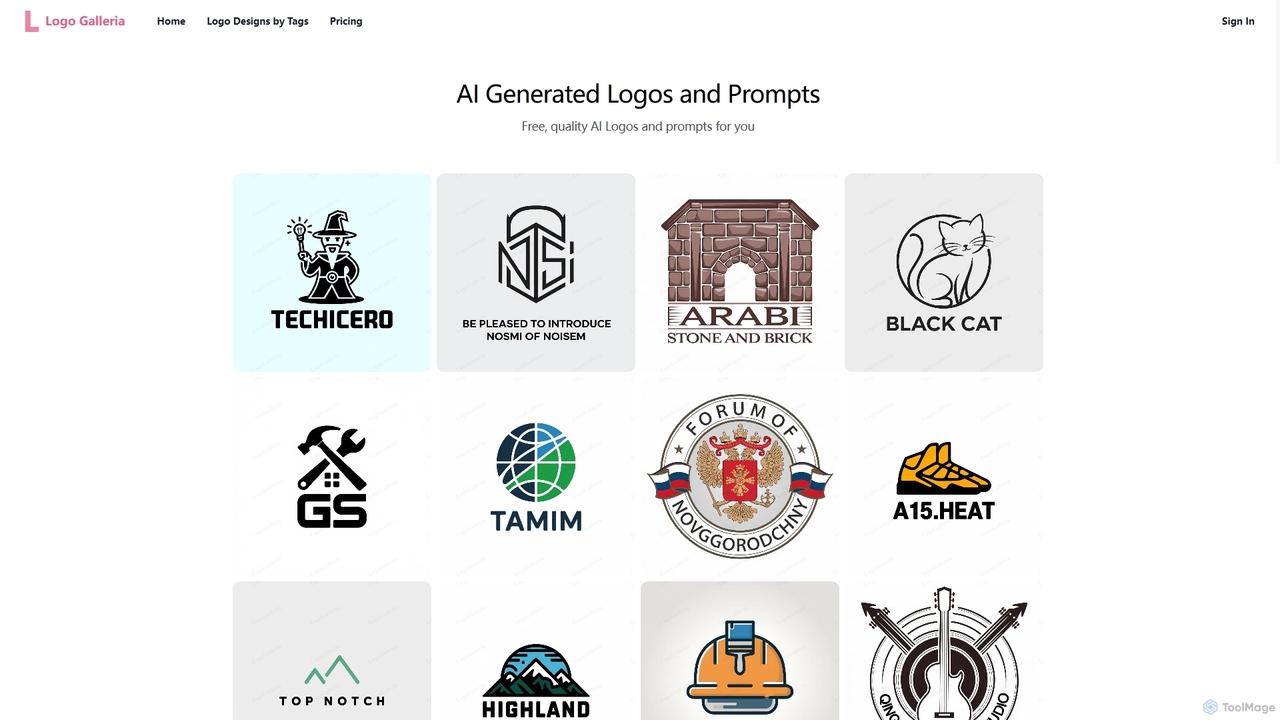 AI Logo Designs Gallery | Logo Galleria for Logo Galleria