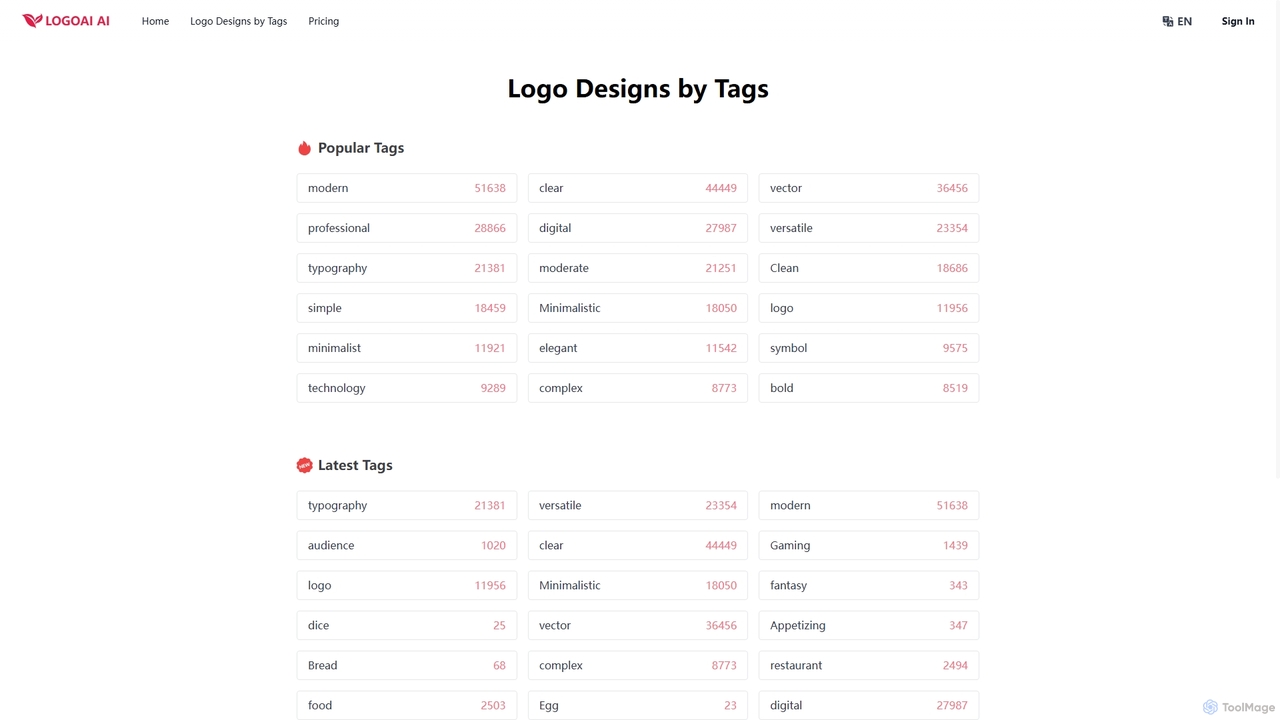 Logo Designs by Tags for LogoAI