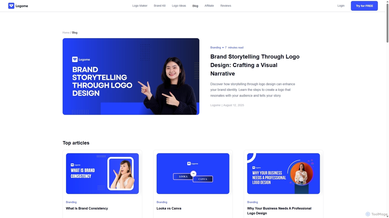Creative insights for business growth for Logome
