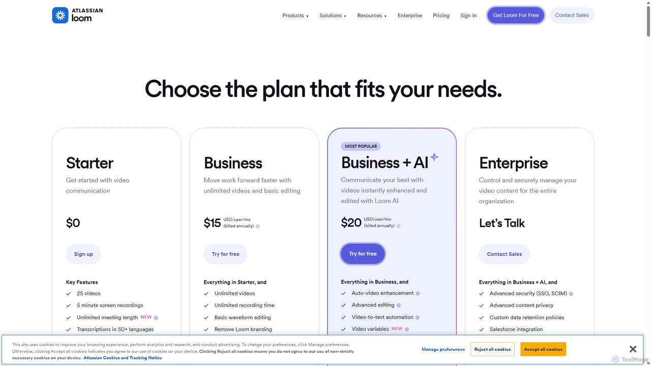 Loom Pricing | Start Recording For Free | Loom for Loom