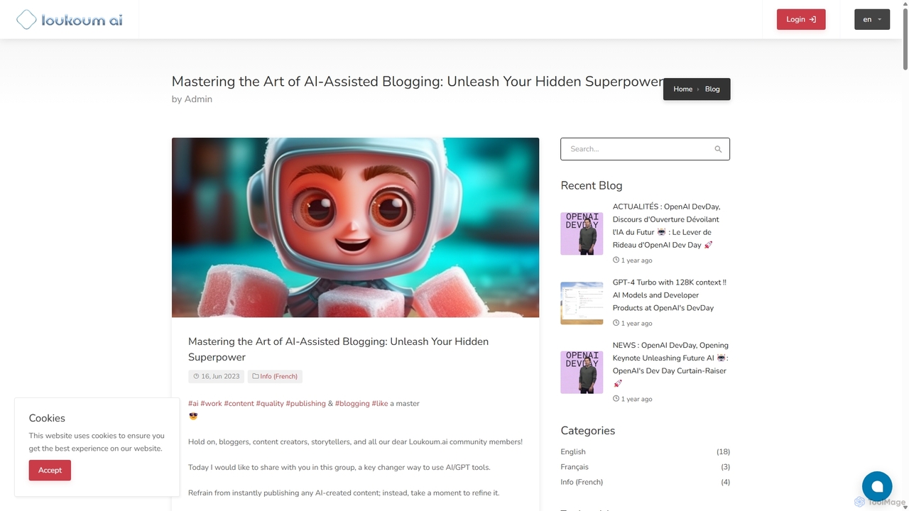 Mastering the Art of AI-Assisted Blogging: Unleash Your Hidden Superpower - Loukoum AI: Your Personal Assistant Powered by GPT for Loukoum AI