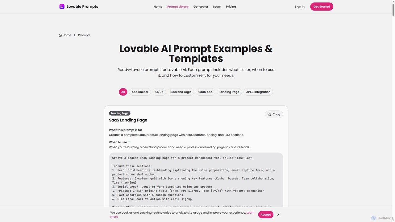 Lovable AI Prompt Examples: 50+ Ready-to-Use Templates (2026) for Lovable Prompts