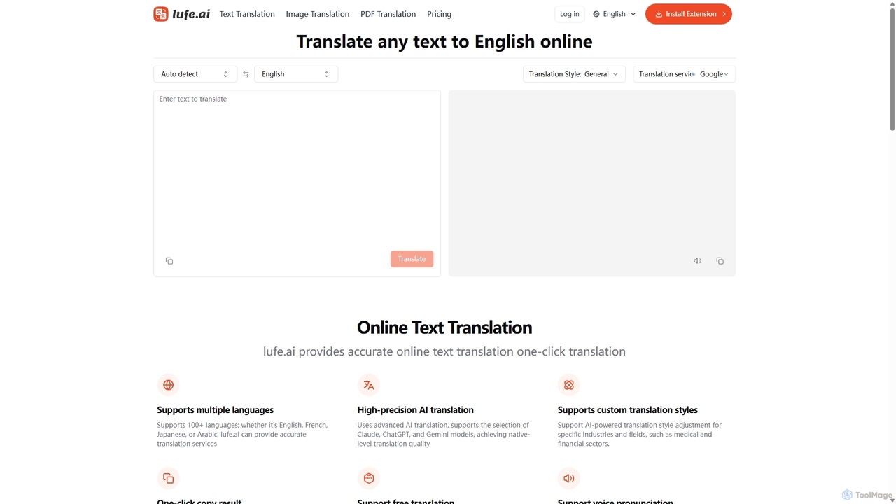 Translate any language to English - Lufe.ai AI Translator for Lufe