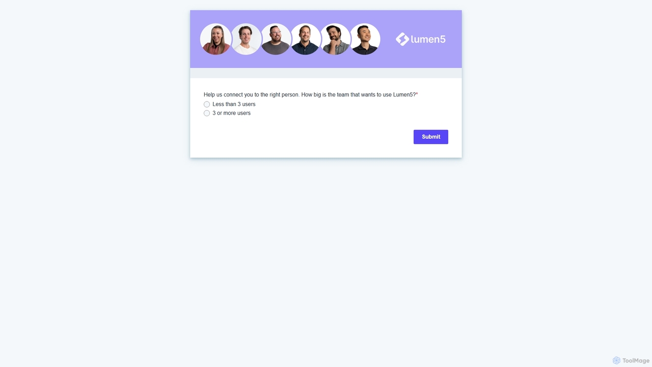 Form for Lumen5
