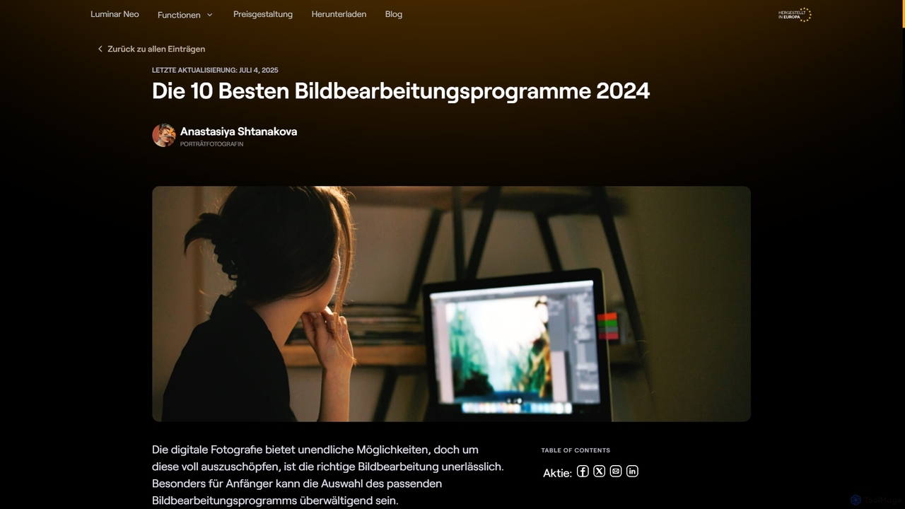 Die 10 Besten Bildbearbeitungsprogramme 2024 - Bildbearbeitungsprogramm Luminar Neo for Luminar Neo