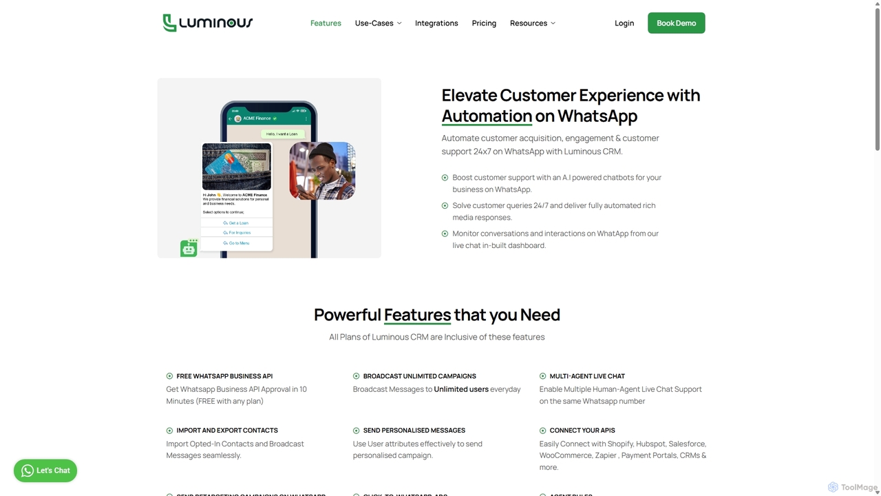 Features for Luminous CRM