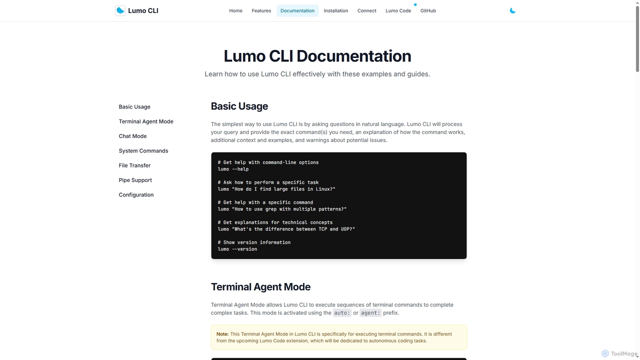 Lumo CLI Documentation - AI-Powered Terminal Assistant for Lumo