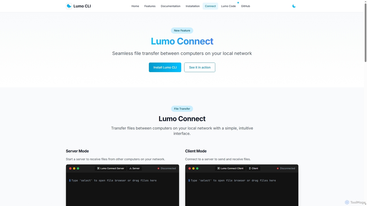 Lumo Connect - Duplex File Transfer Over LAN for Lumo
