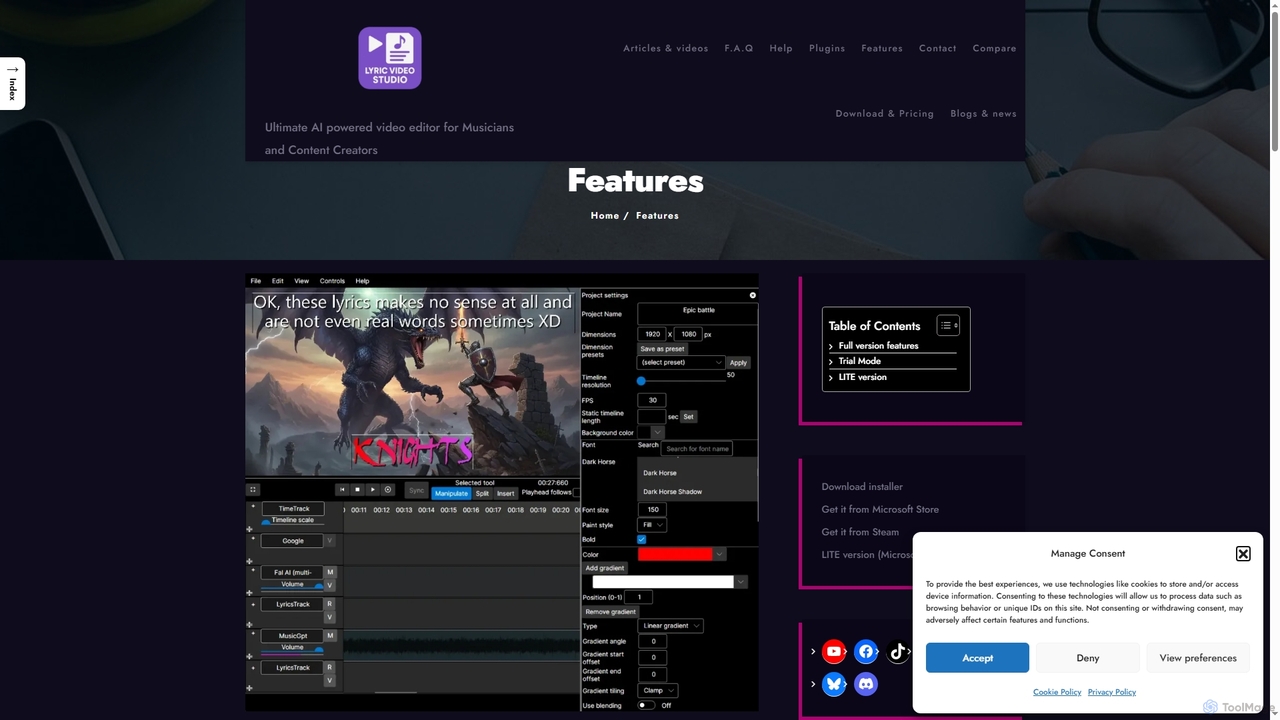 Features - Lyric Video Studio for Lyric Video Studio