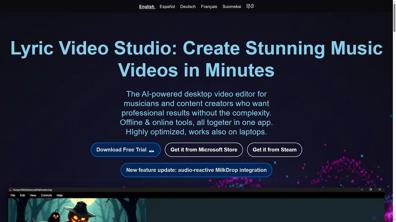 Lyric Video Studio | AI Lyric Video Maker & Music Video Desktop Software for Lyric Video Studio