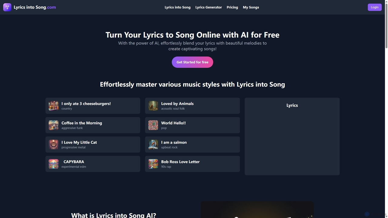 Lyricsintosong