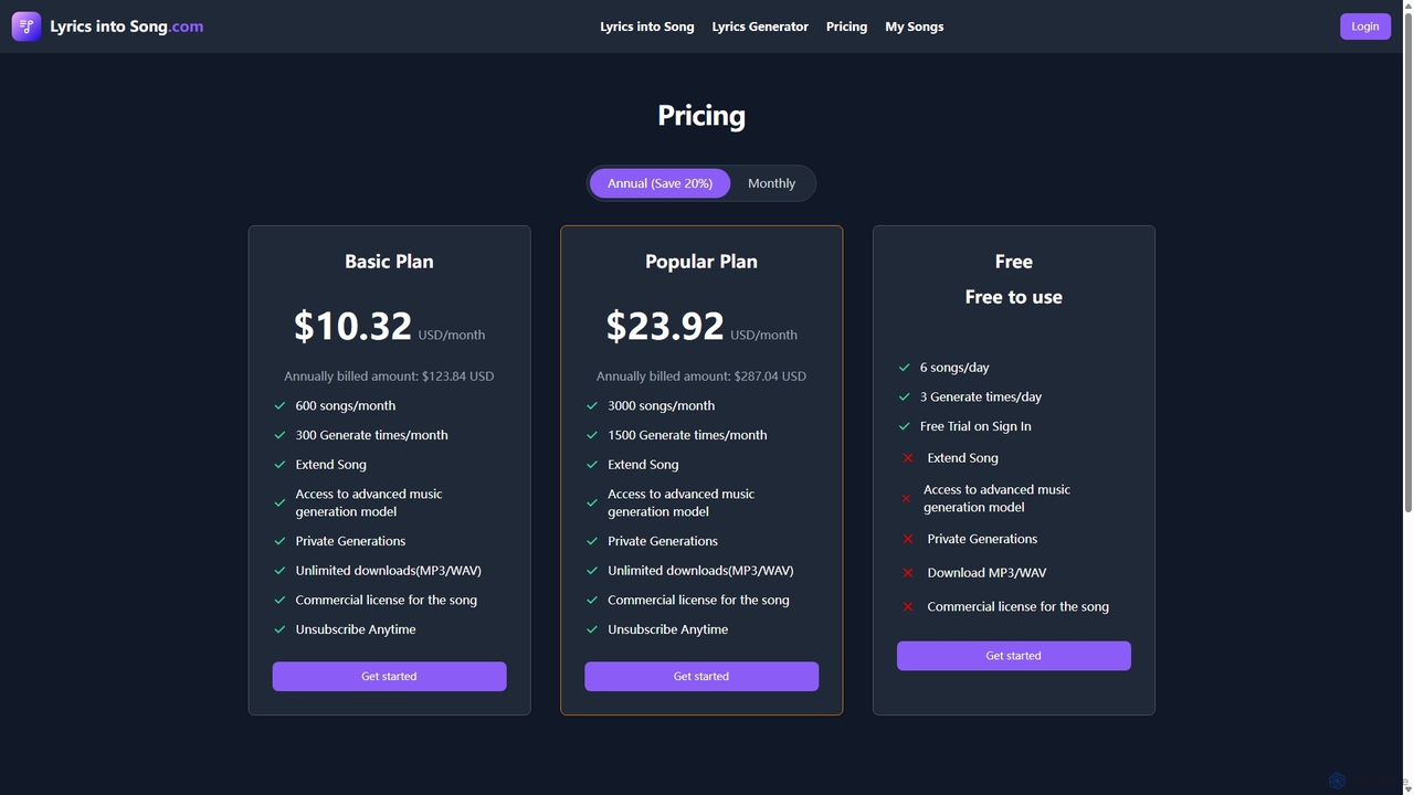 Pricing | lyricsintosong.com for Lyricsintosong