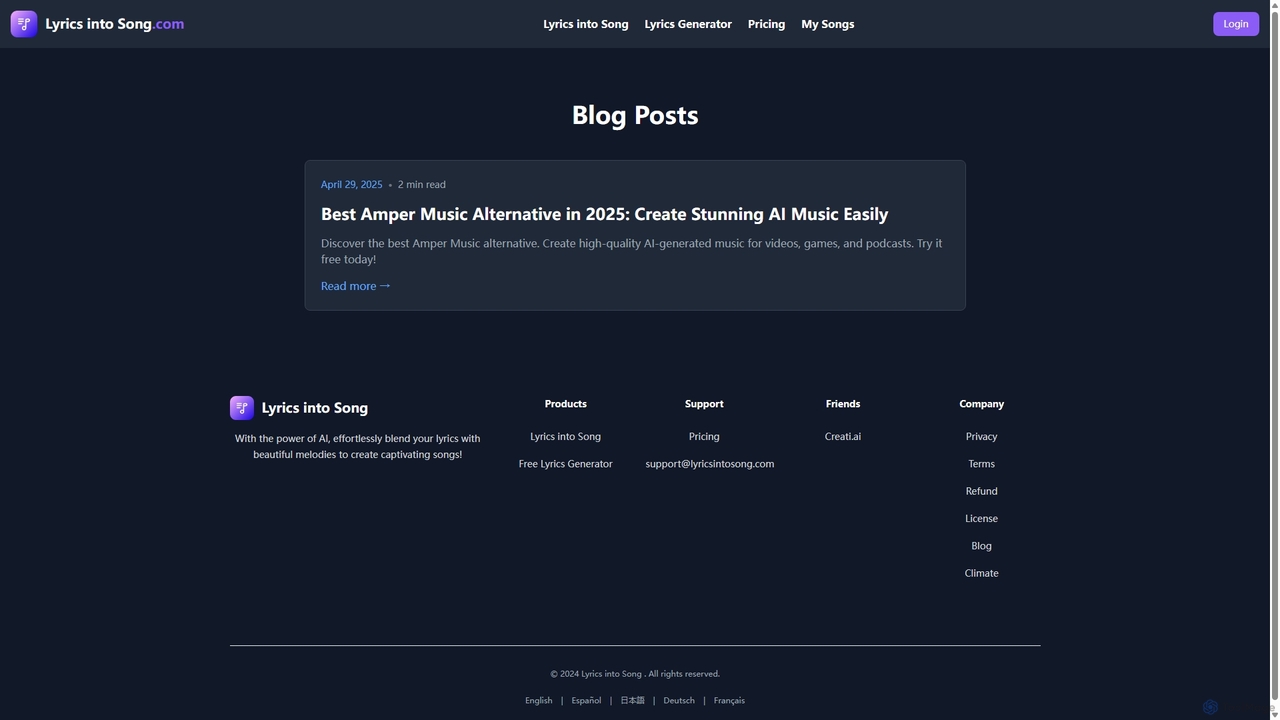 Blog - Lyrics into Song AI for Lyricsintosong