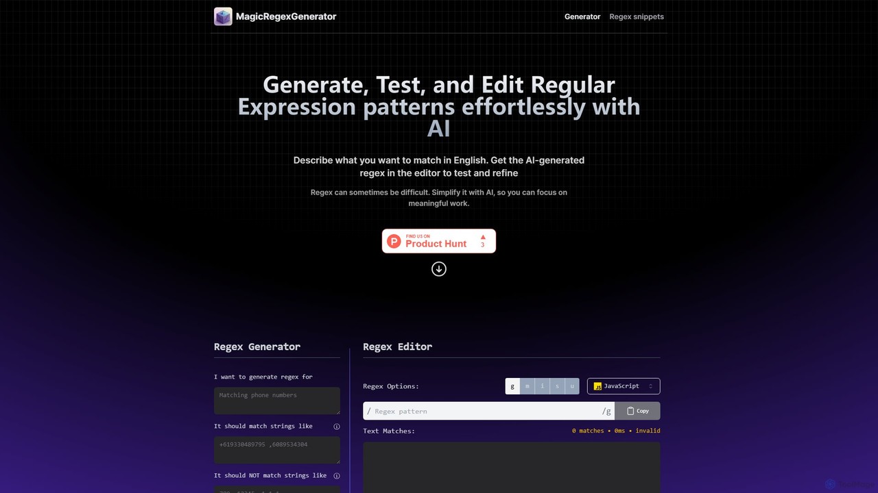 Magic Regex Generator