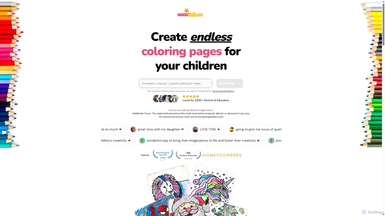 Free Coloring Pages Generator | MagicTellers for Magic Tellers
