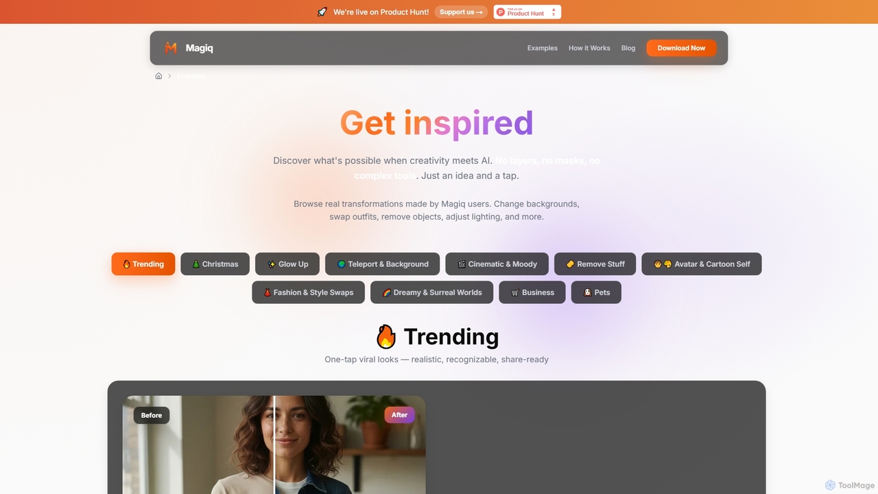 AI Photo Editing Examples — Before & After Gallery | Magiq for Magiq