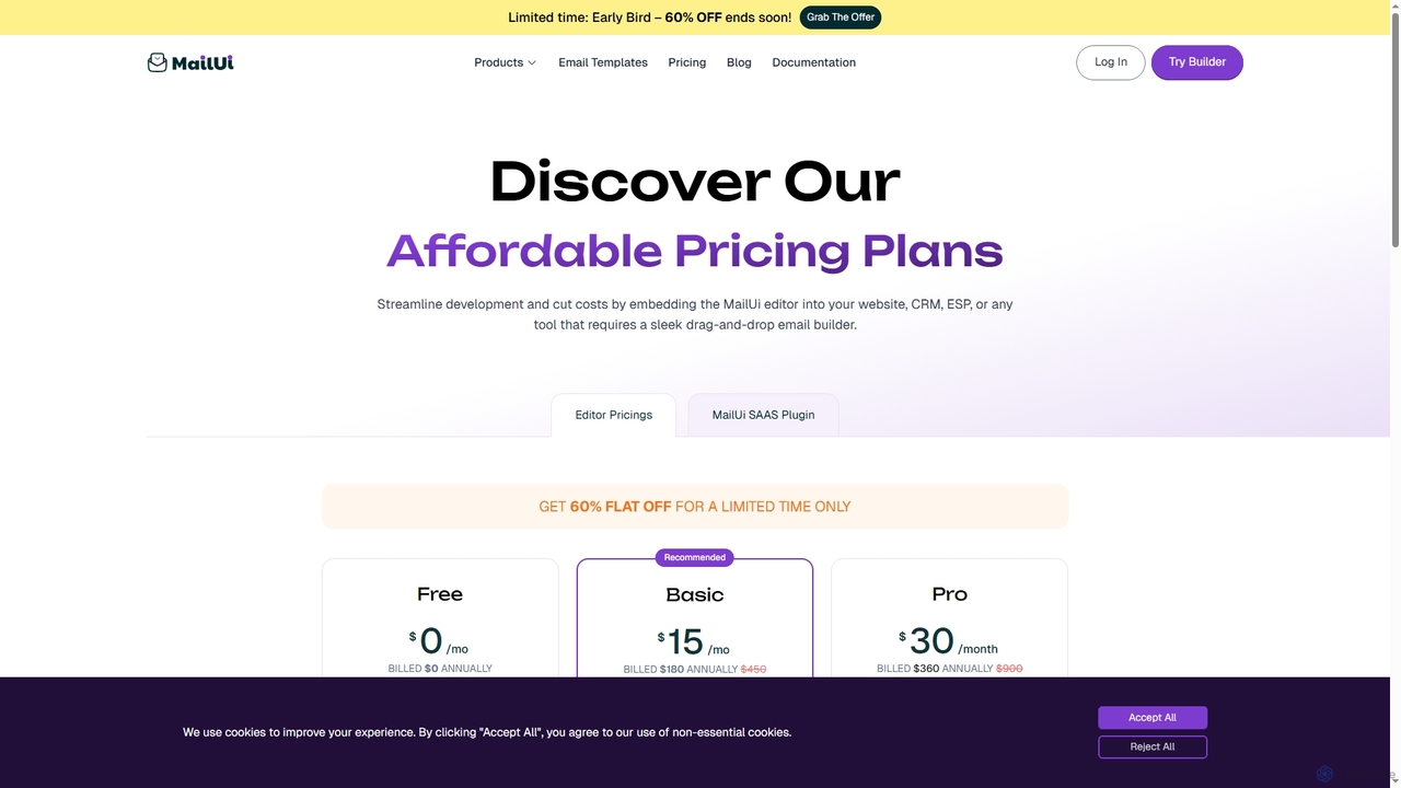 Discover Our Affordable Pricing Plan - MailUi for MailUi