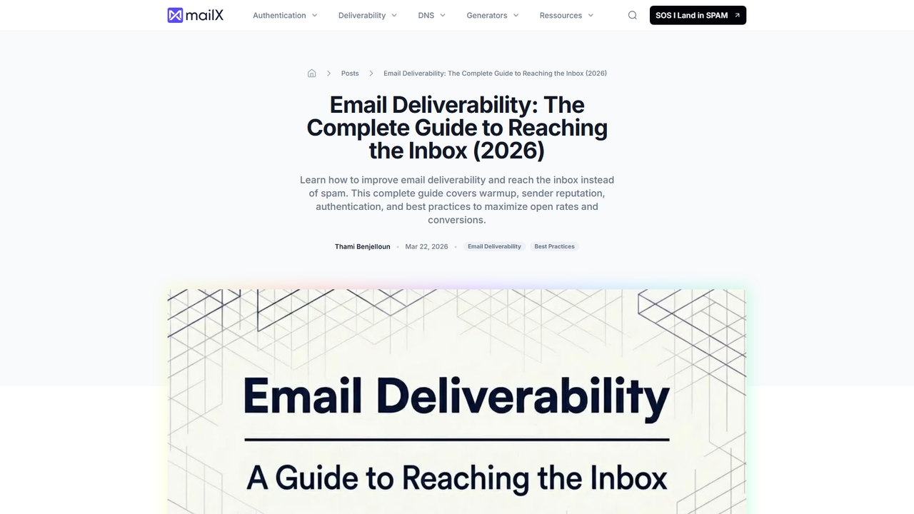 Email Deliverability Guide: Reach the Inbox (Not Spam) in 2026 for MailX