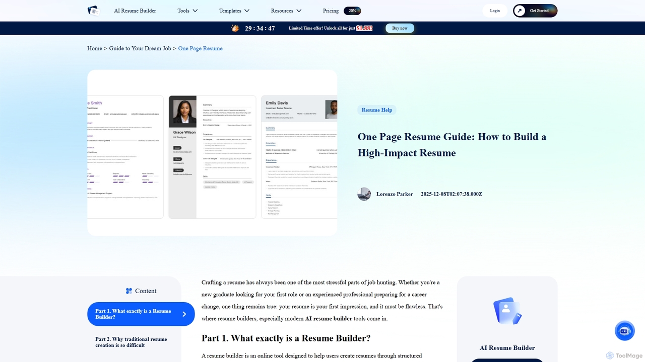 One Page Resume Guide: How to Create a Powerful Single-Page Resume for MakeTheResume