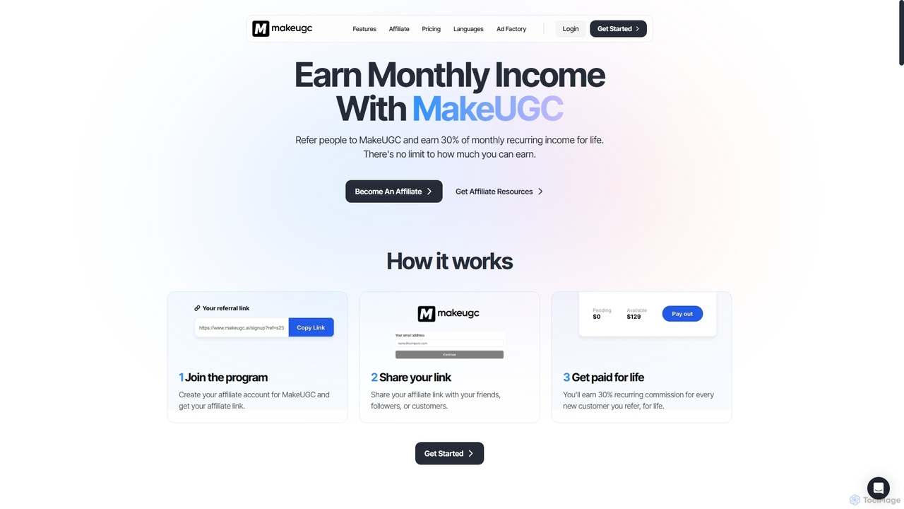 Affiliate for MakeUGC