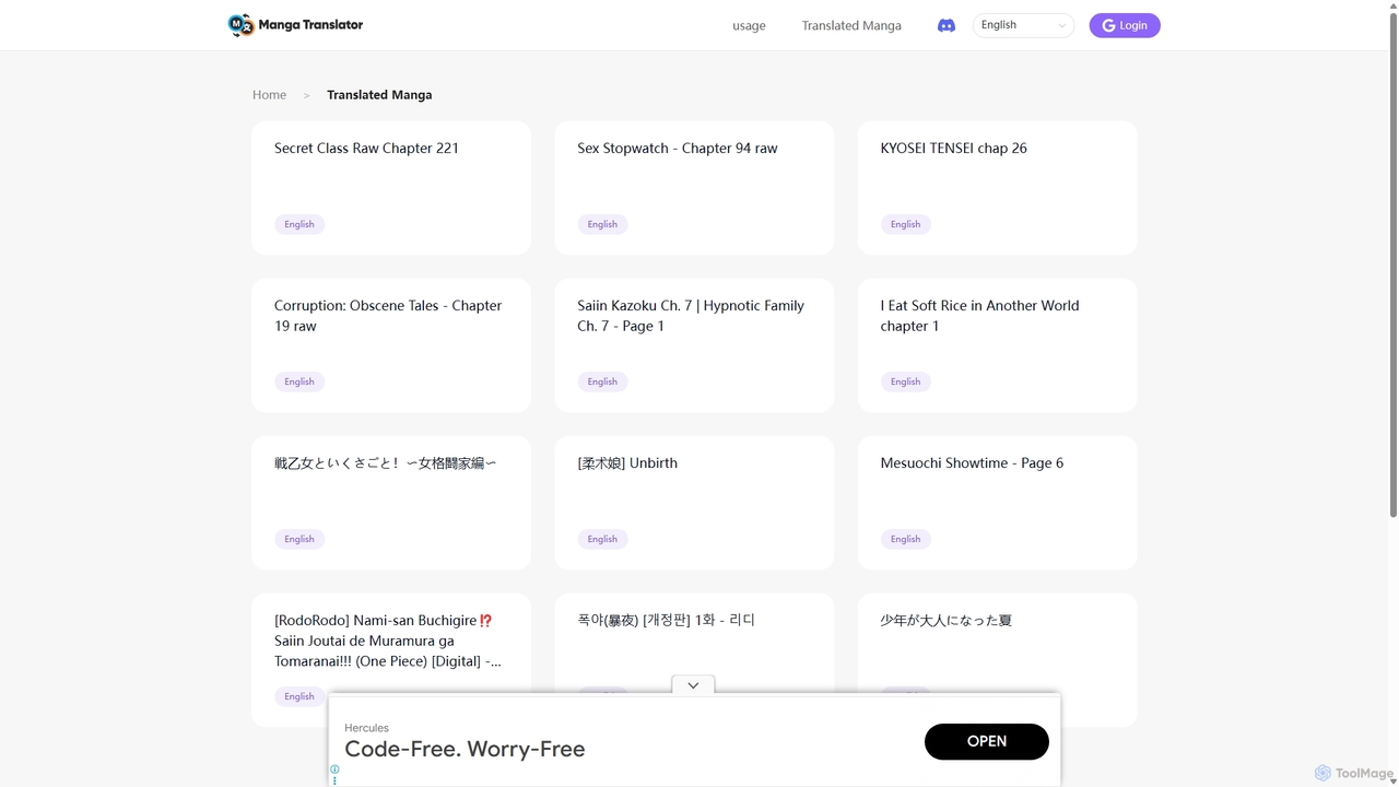 translated manga resources | mangatranslator.cc for Manga Translator