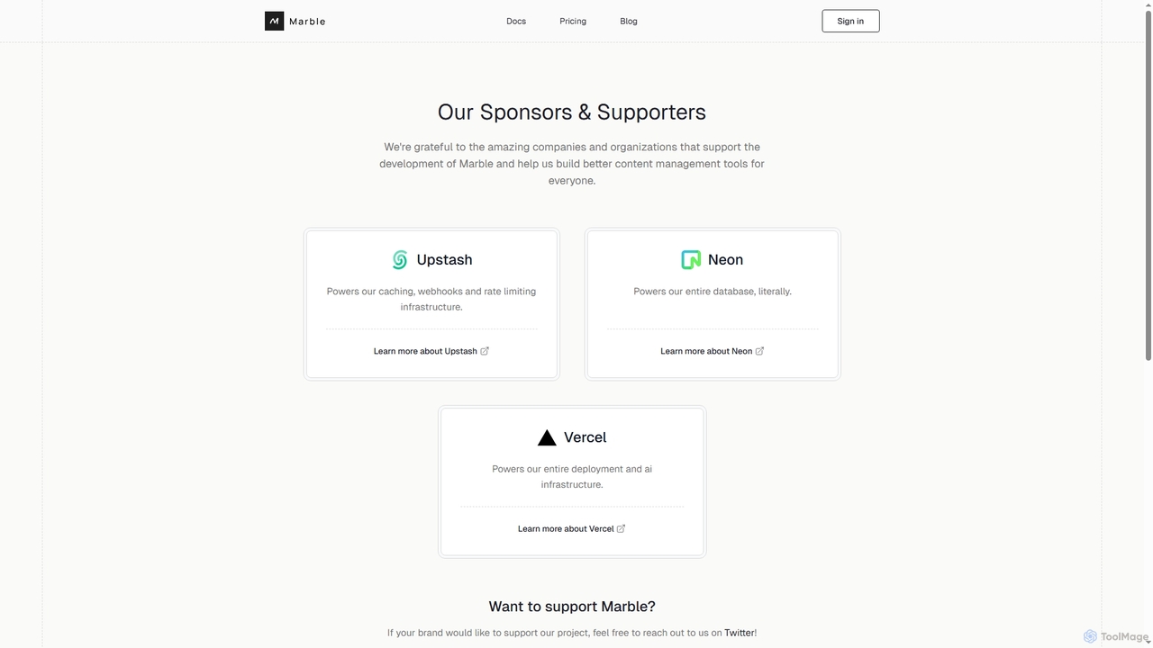 Our Sponsors & Supporters - Marble for Marble