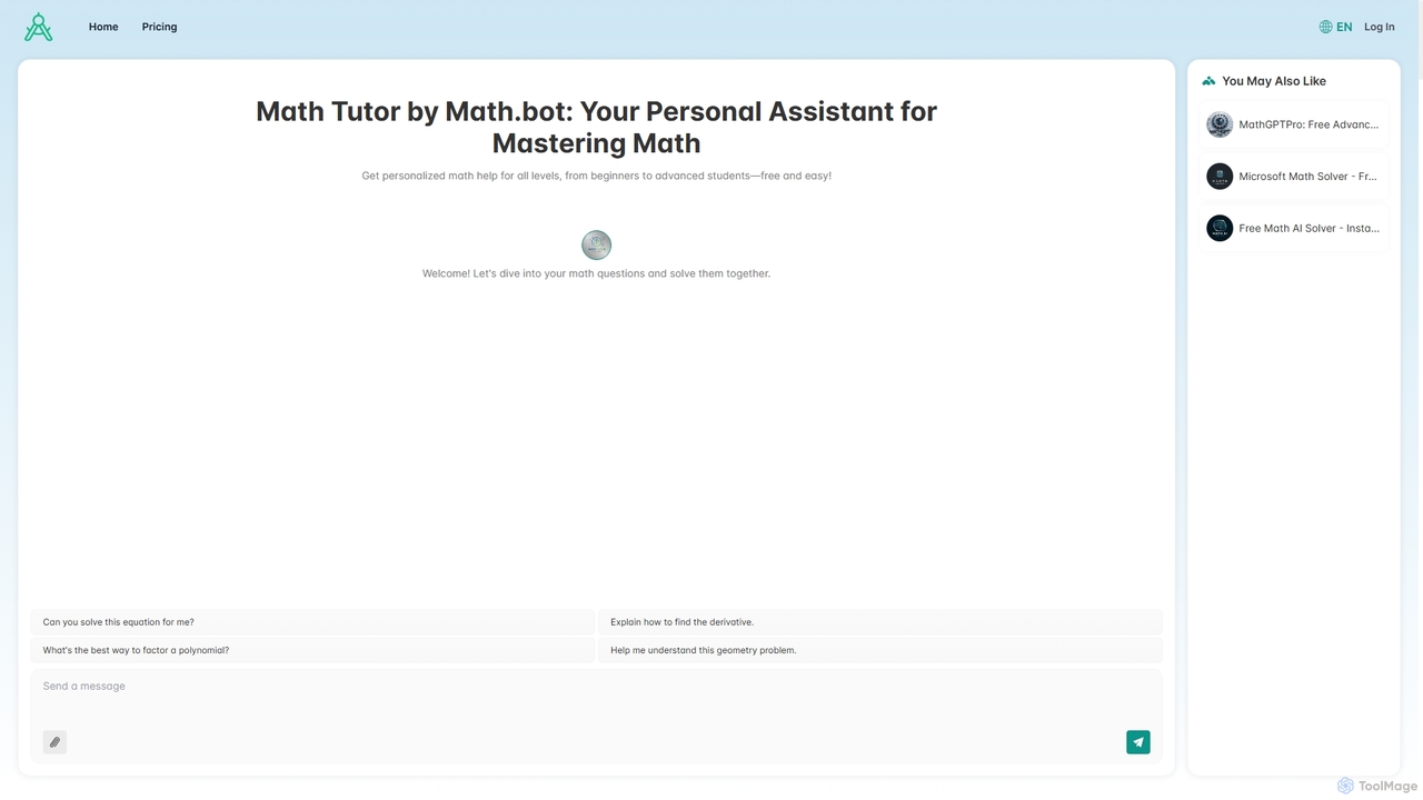 Free Math Tutor by Math.bot: Personalized Math Help and Problem Solving for Math.bot