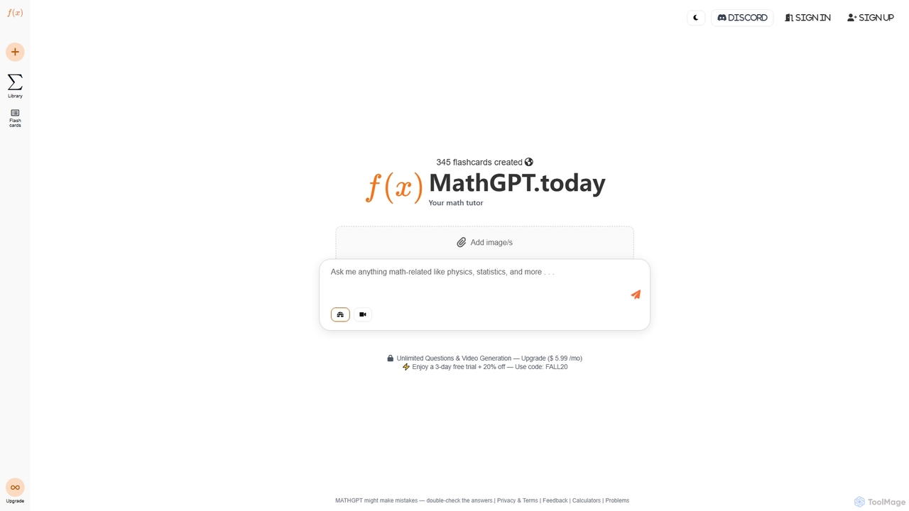 MathGPT | Flashcard Generator | Your Tutor for MathGPT