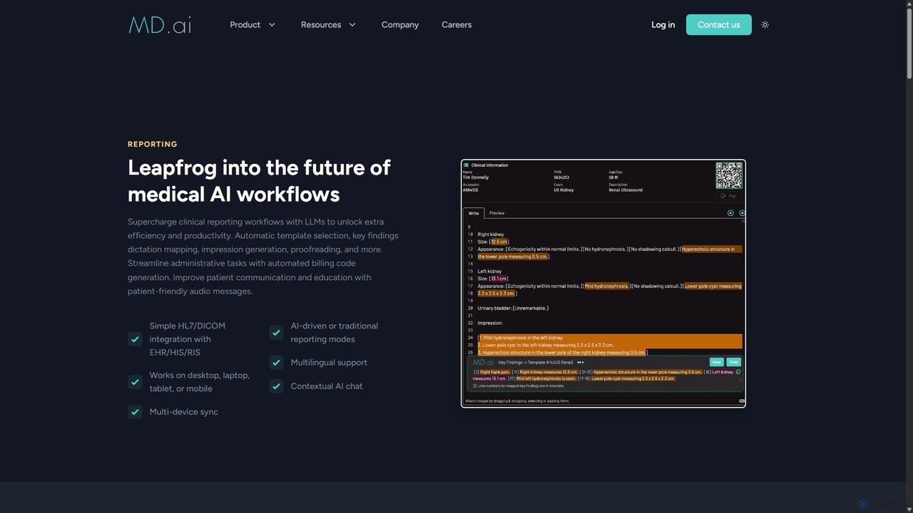 Reporting Product | MD.ai for MD.ai