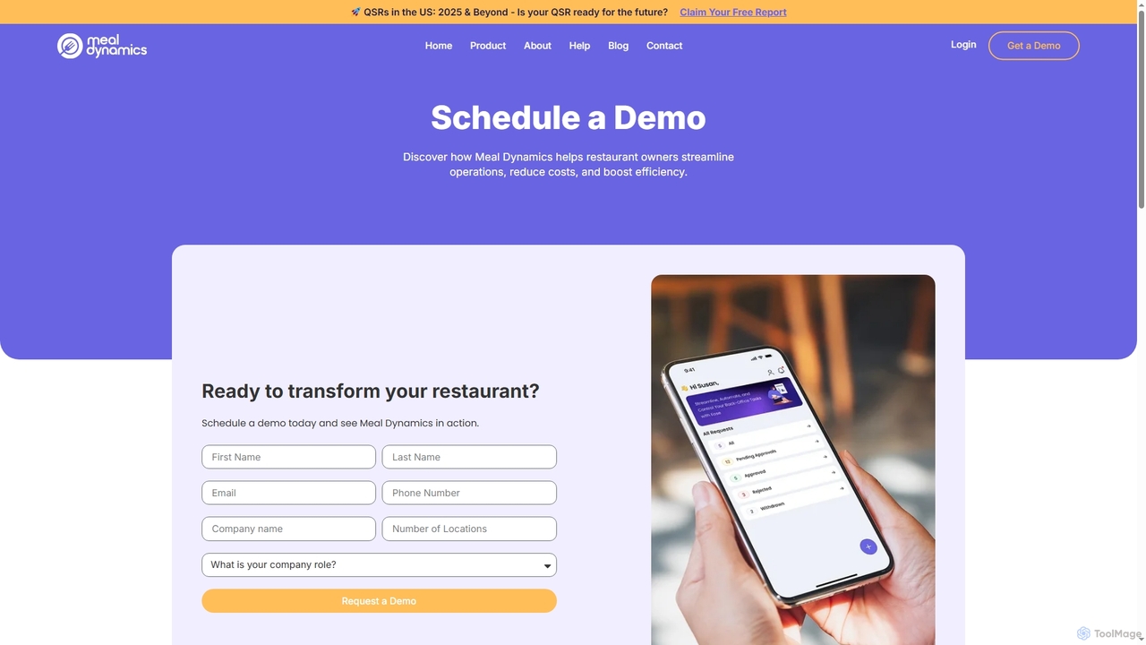 Free Restaurant Management Software Demo for Meal Dynamics