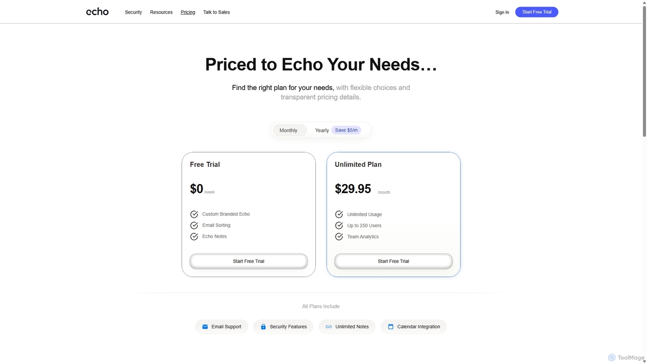 Pricing - Echo for Meetecho