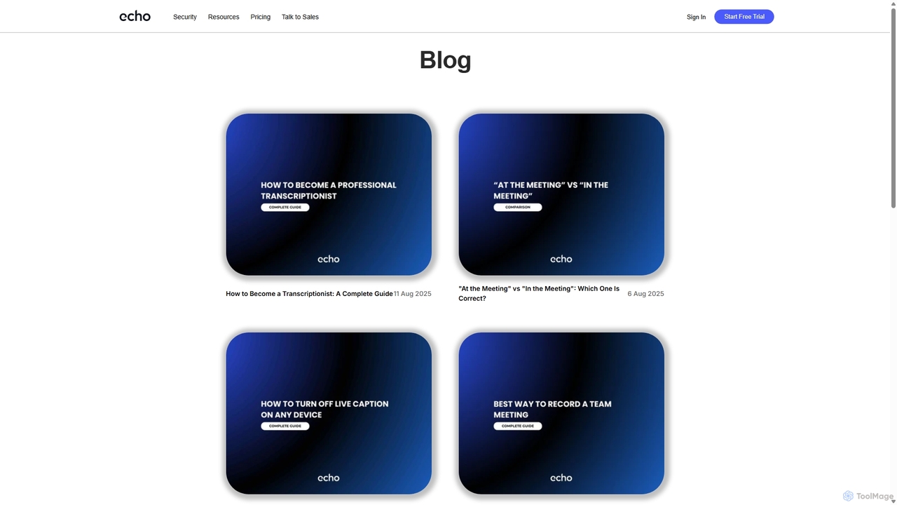 Blog - Echo for Meetecho