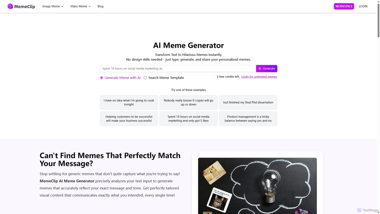 AI Meme Generator - Create Funny Memes from Text Instantly for MemeClip