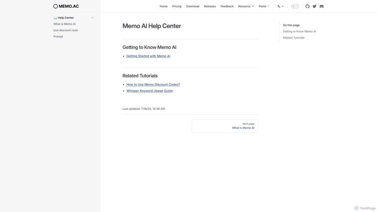 Memo AI Help Center | Memo AI for Memo AI