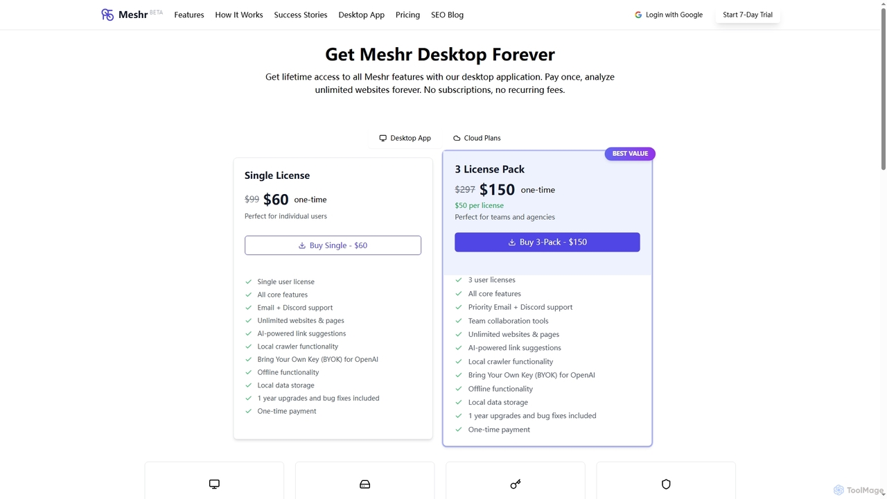 Pricing Plans - Cloud & Desktop | Meshr | Meshr for Meshr