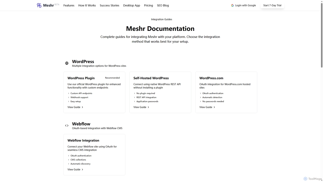 Documentation - Integration Guides for All Platforms | Meshr | Meshr for Meshr