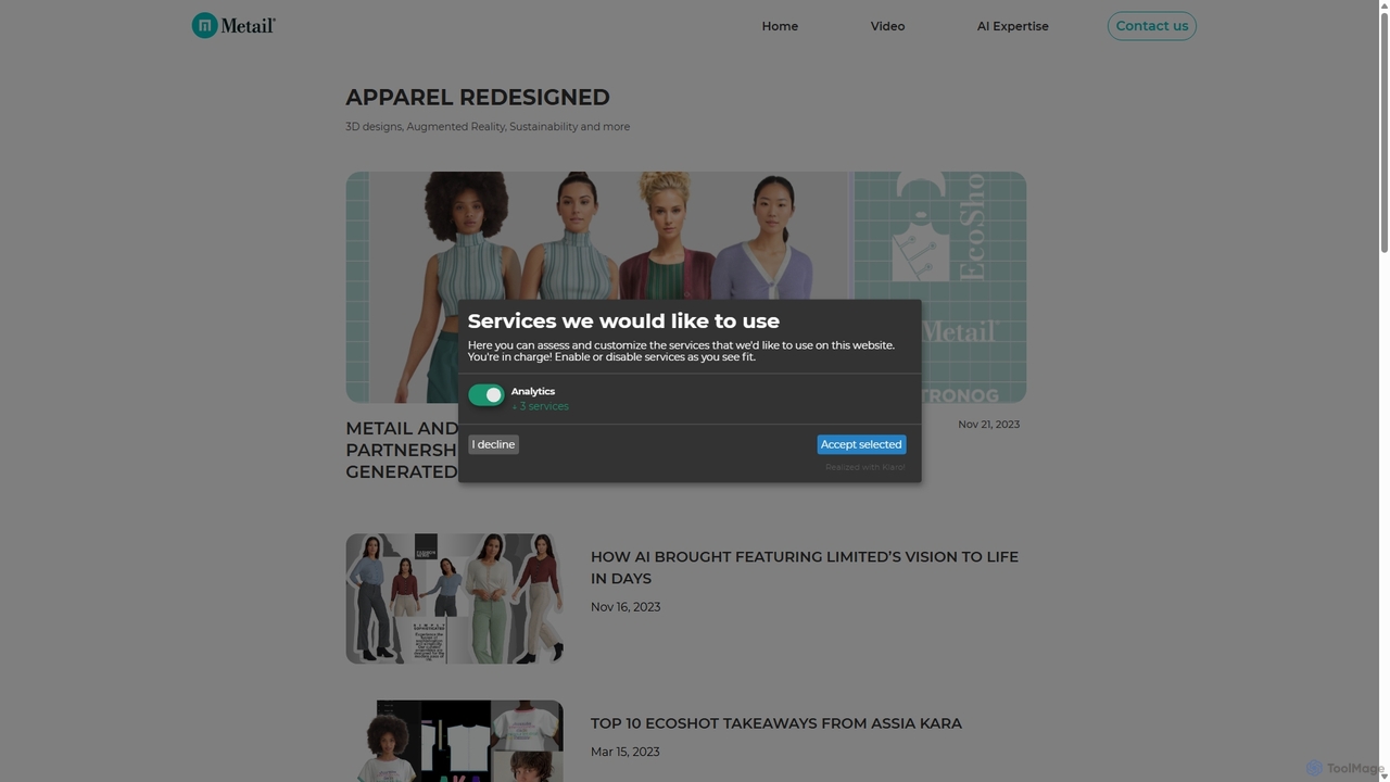 Apparel Redesigned for Metail