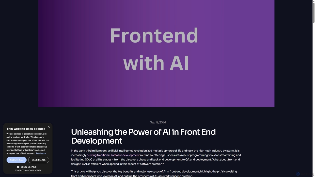 How to Use AI in Front End Development: A Concise Guide for Metatable